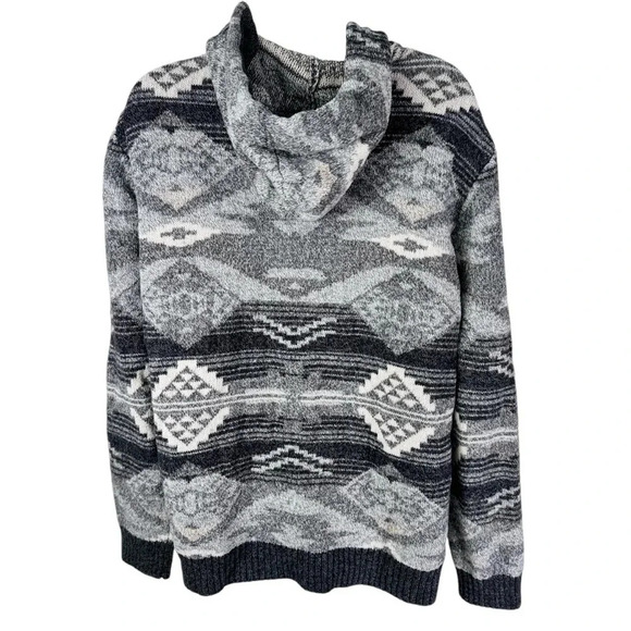 American Eagle Outfitters Hooded Sweater Size Large Grey, Black and White - Picture 3 of 7